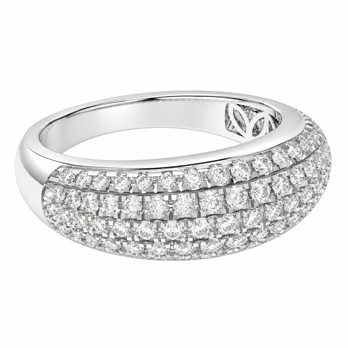 ELVORIQUE 0.73 CTW Multi-Row Pavé Lab-Grown Diamond Ring
