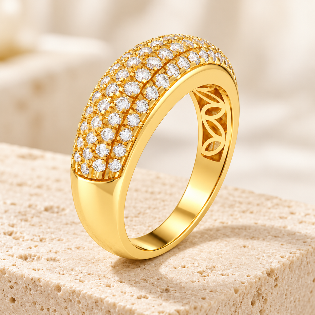 0.73 CTW Lab-Grown Diamond Ring in 10K, 14K or 18K Yellow Gold
