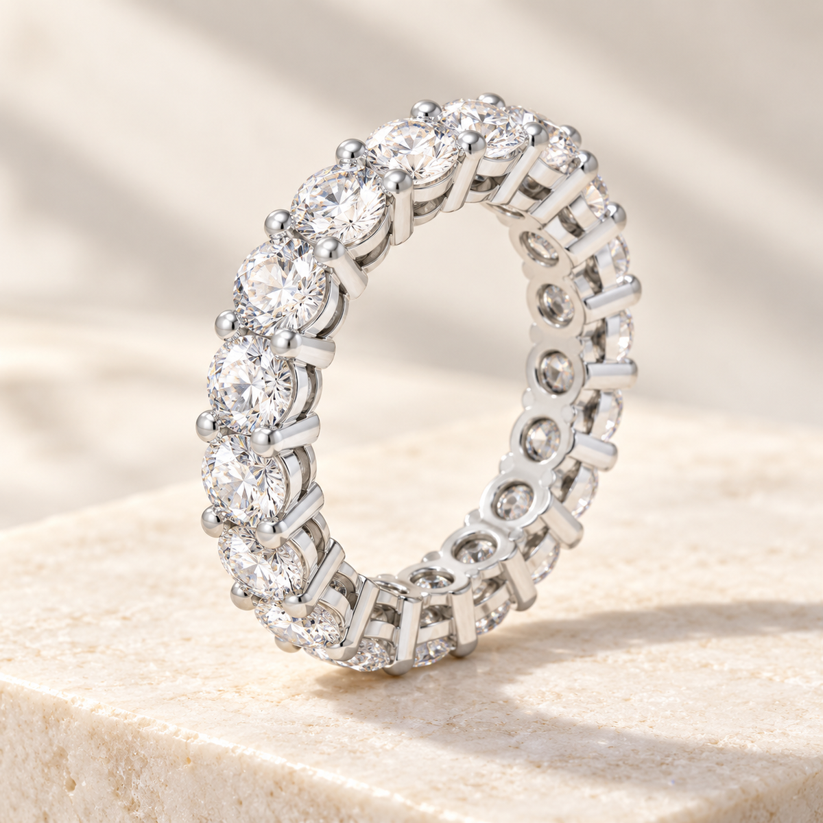 Round Lab-Grown Diamond Full Eternity Band