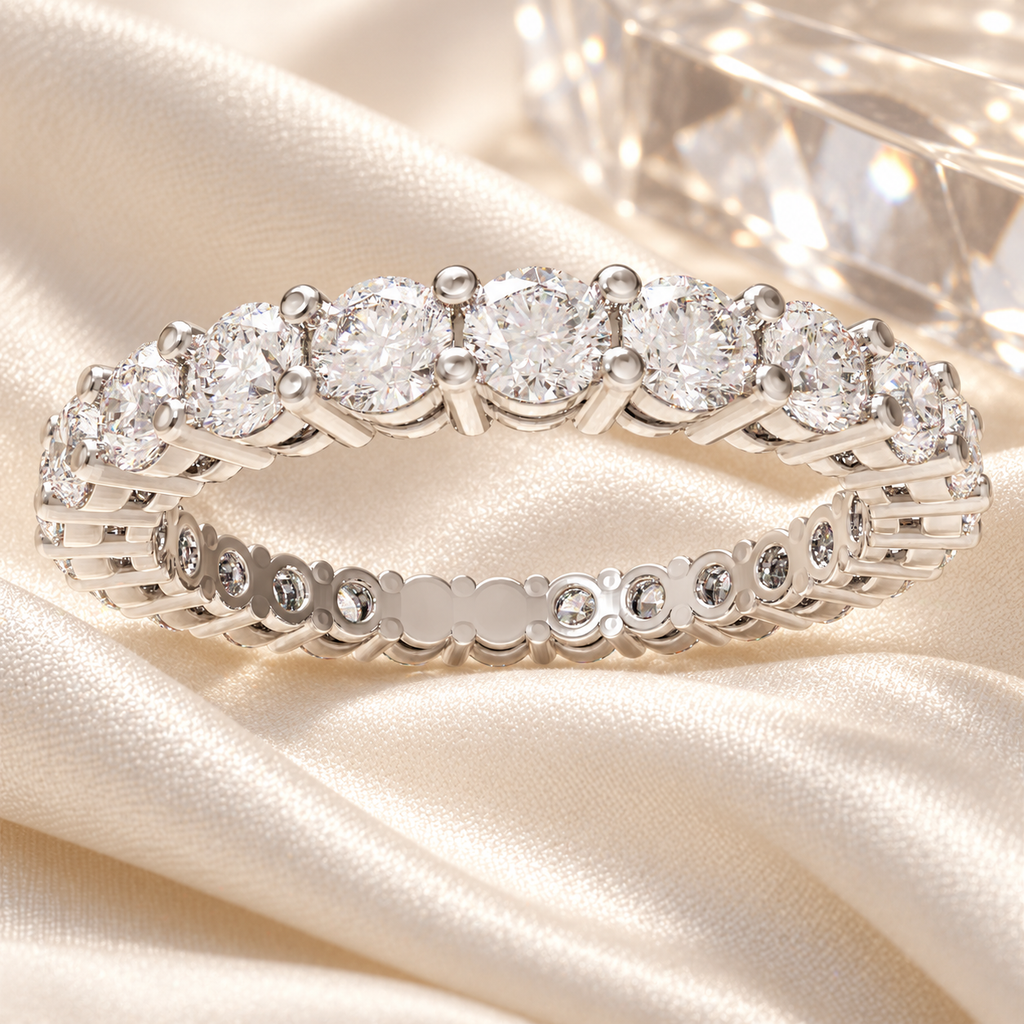 Round Lab-Grown Diamond Full Eternity Band