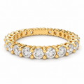 Yellow Gold Round Lab-Grown Diamond Full Eternity Band