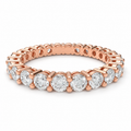 Rose Gold Round Lab-Grown Diamond Full Eternity Band