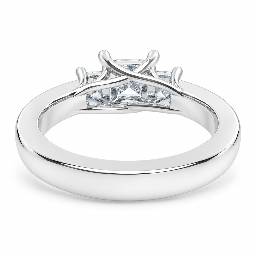 ELVORIQUE Triple-Row Pavé Lab-Grown Diamond Wedding Band