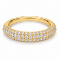 ELVORIQUE Celestial Orbit 0.50 CTW Three-Row Lab-Grown Diamond Wedding Band