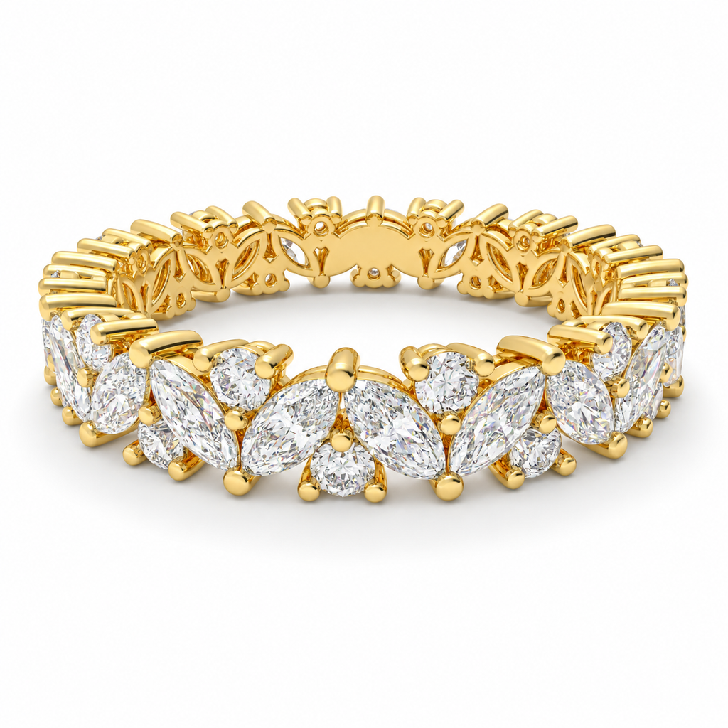 Marquise & Round Lab-Grown Diamond Eternity Band
