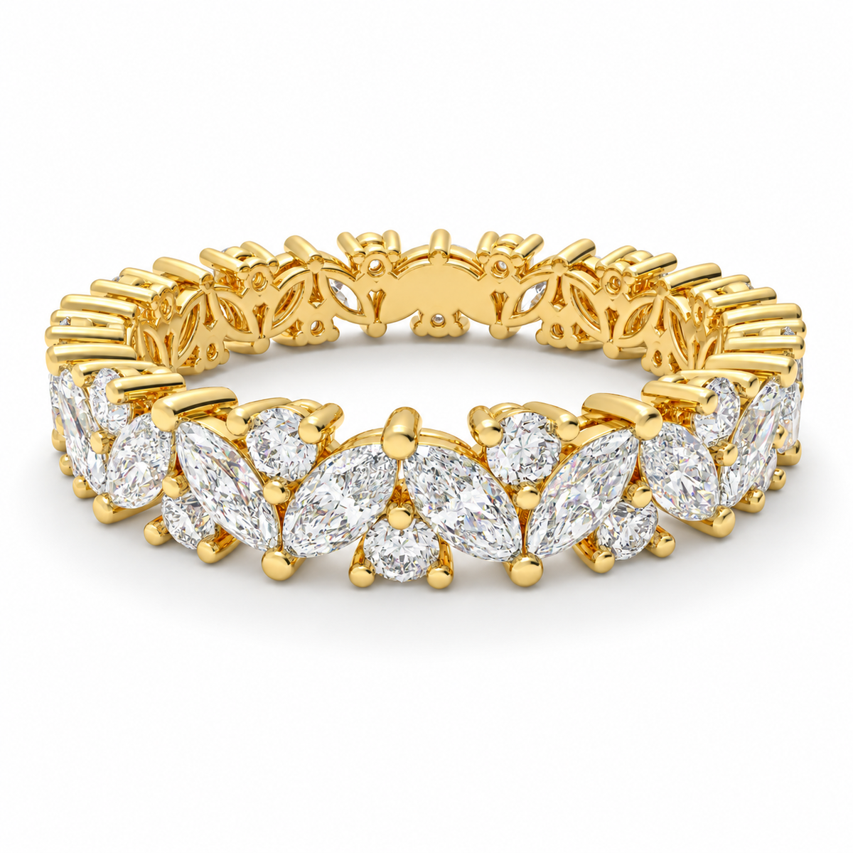 Marquise & Round Lab-Grown Diamond Eternity Band