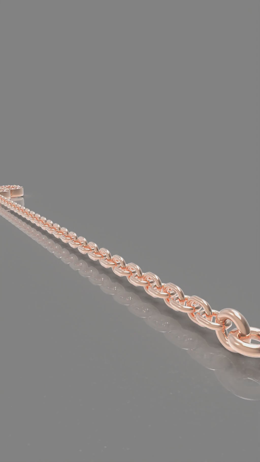 Lucky Hearts Clover Lab-Grown Diamond Bracelet in Rose Gold