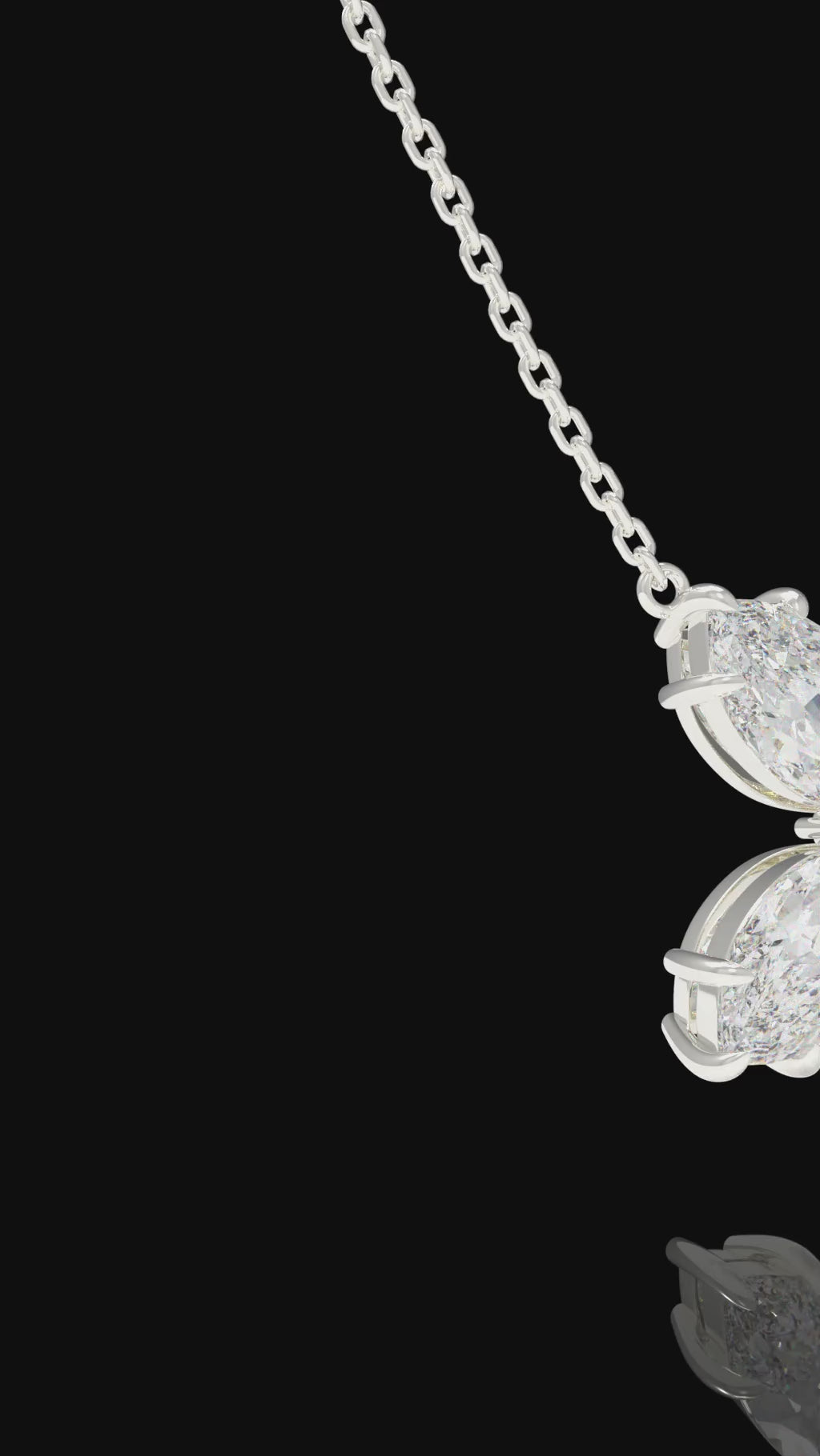 Marquise Bloom Moissanite Clover Necklace