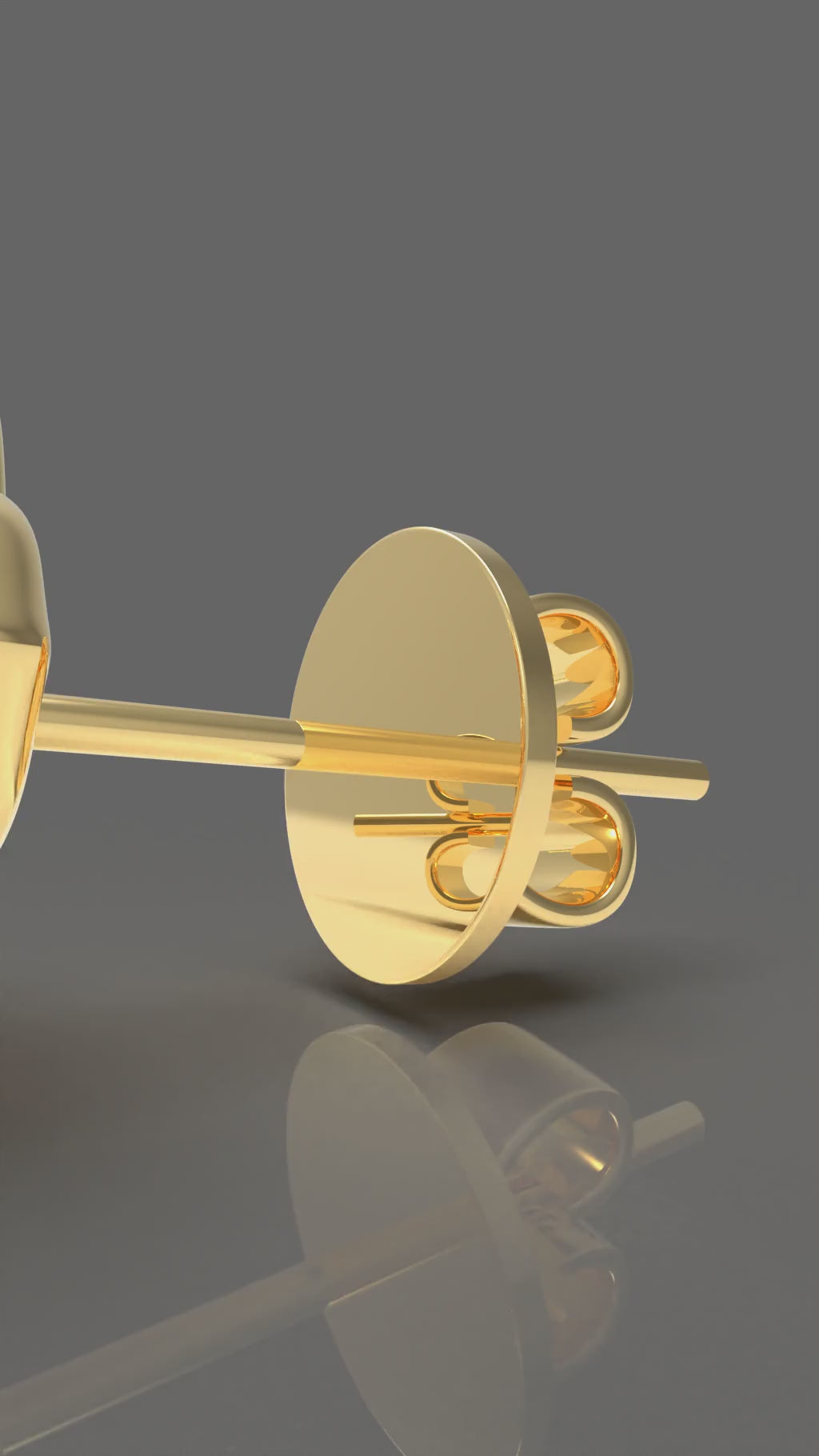 Serene Bloom Yellow Gold Clover Diamond Stud Earrings