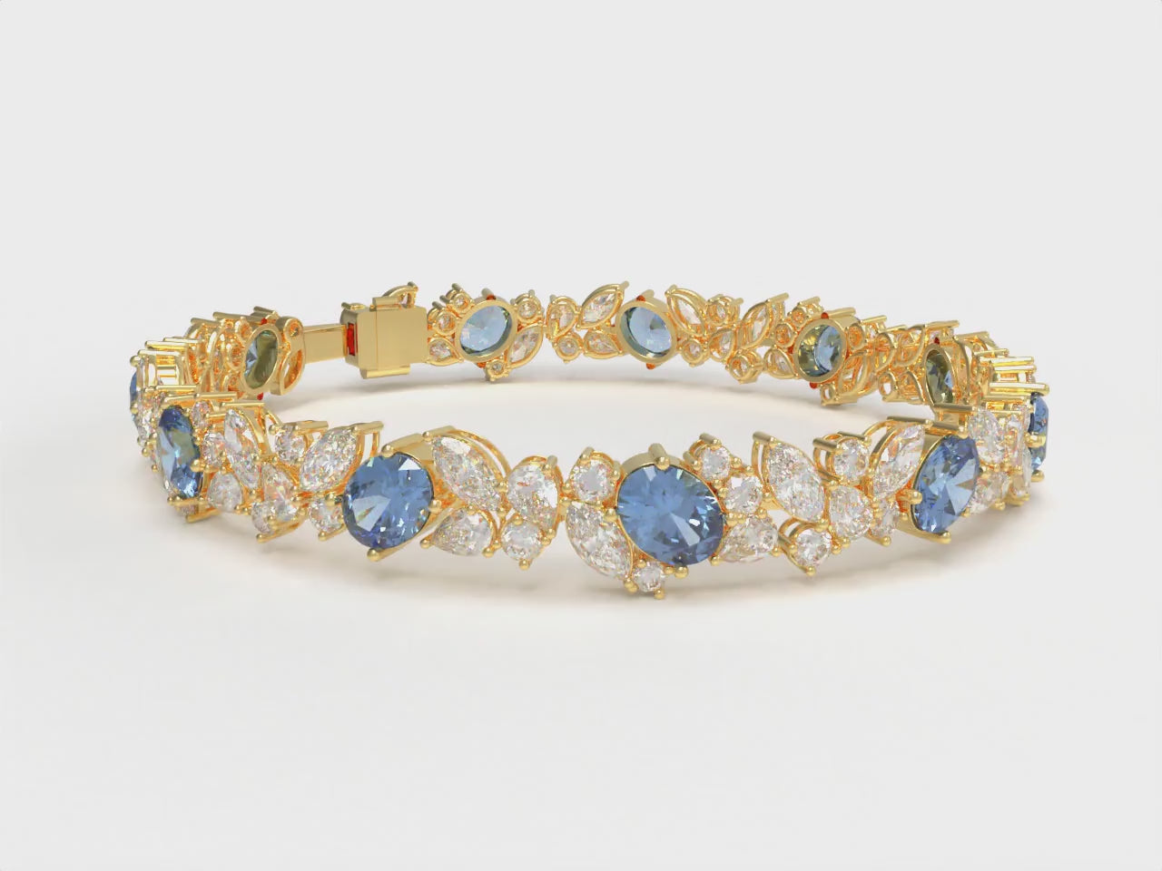 ELVORIQUE Eternelle Lab-Grown Sapphire and Diamond Bracelet