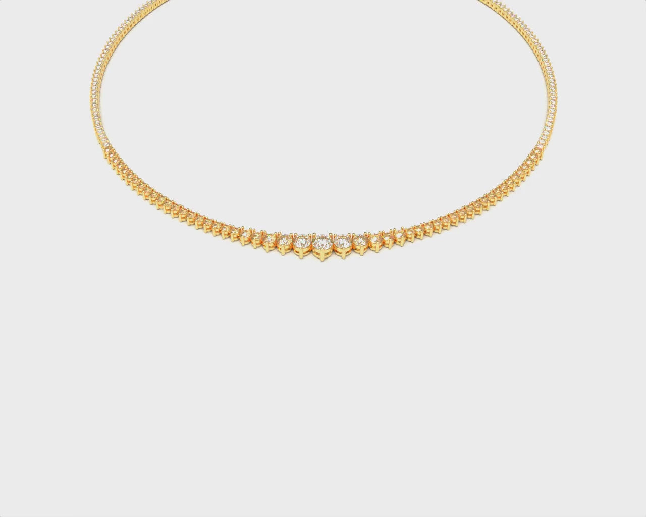 Lab-Grown Diamond Necklace, 8ct/10ct D-E Color VVS1-VVS2, 10K/14K Yellow Gold, 16 Inch Anniversary & Wedding Gift for Women