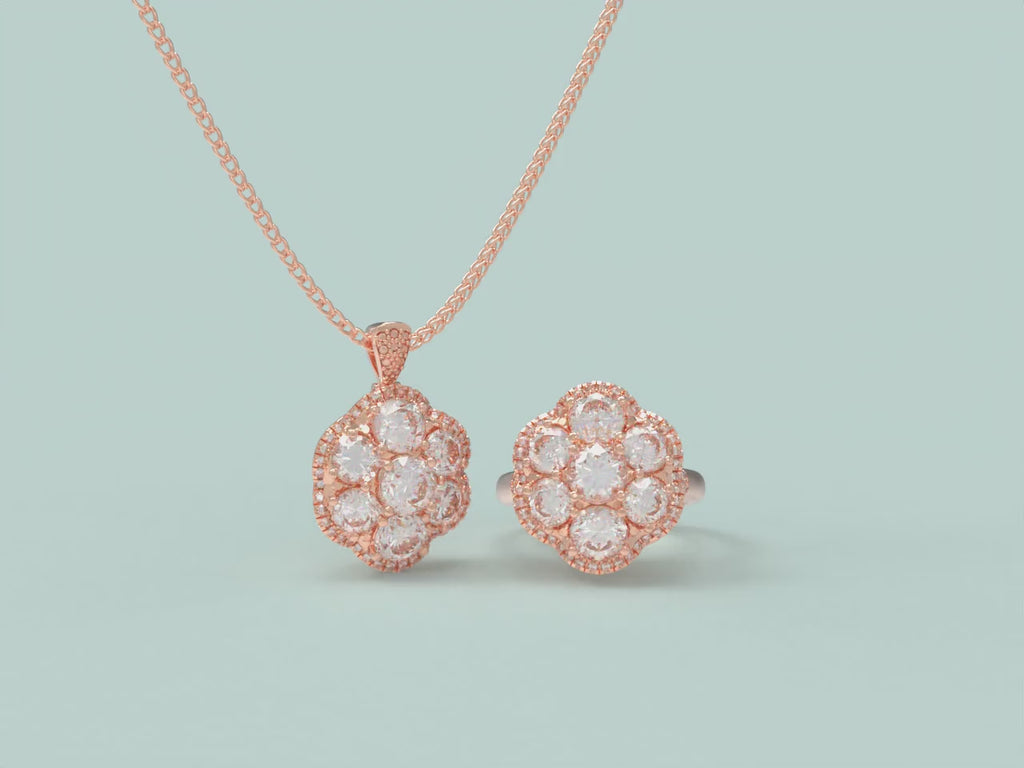 2-in-1 Lab-Grown Diamond Convertible Necklace & Ring in Rose Gold