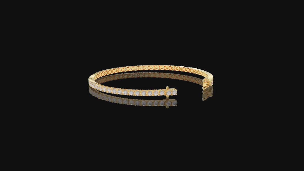 Golden River of Eternity 6â€?0CT Lab-Grown Diamond Tennis Bracelet