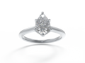 Dew of Promise Pear-Cut Gemstone Ring in Sterling Silver